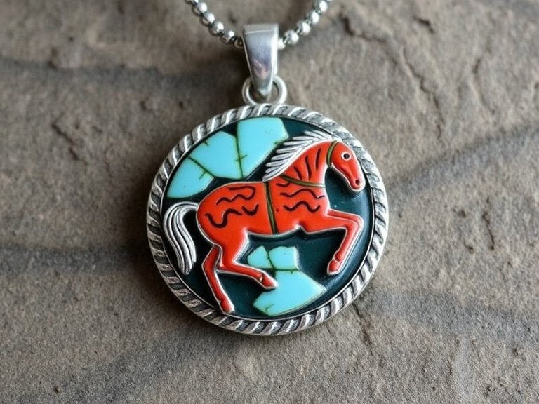 Loren Thomas Begay Pendant Wild Horse Magnesite